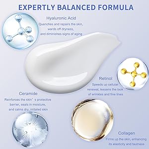 Neck Firming Cream | Face Moisturizer for Women - Anti Aging Formula for Tightening and Firming with Retinol,Collagen,Hyaluronic Acid | Day & Night Moisturizer Suited for Most Skin Types,1.7 OZ