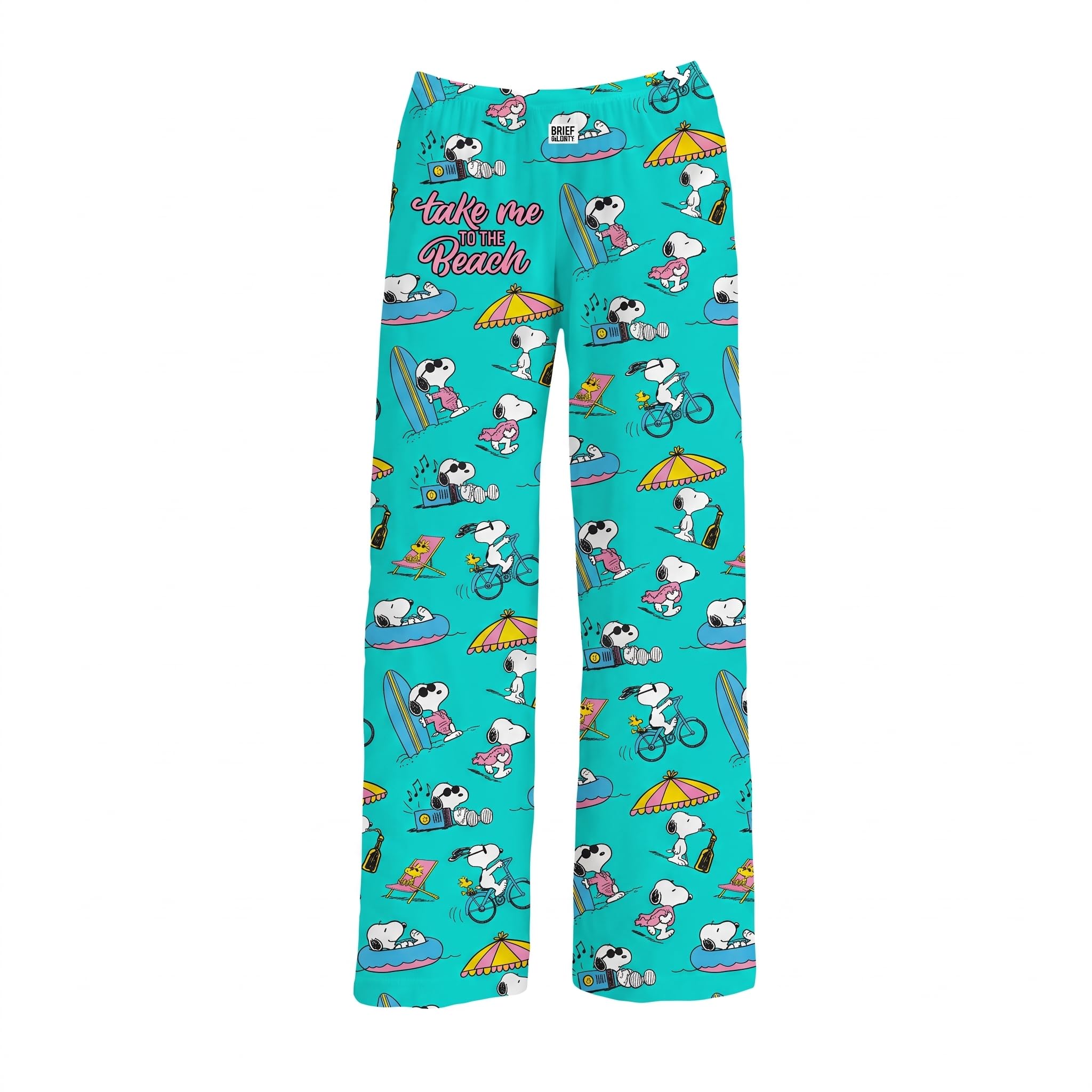 BRIEF INSANITY Peanuts Character Pajama Pants for Men &amp; Women, Soft Snoopy Pajamas with Side Pockets &amp; Elastic Waist