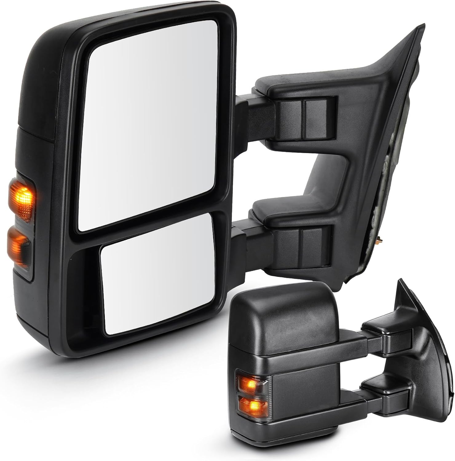 Pair of Towing Mirrors Fit for Ford F250 F350 Super Duty 20082016, with Power