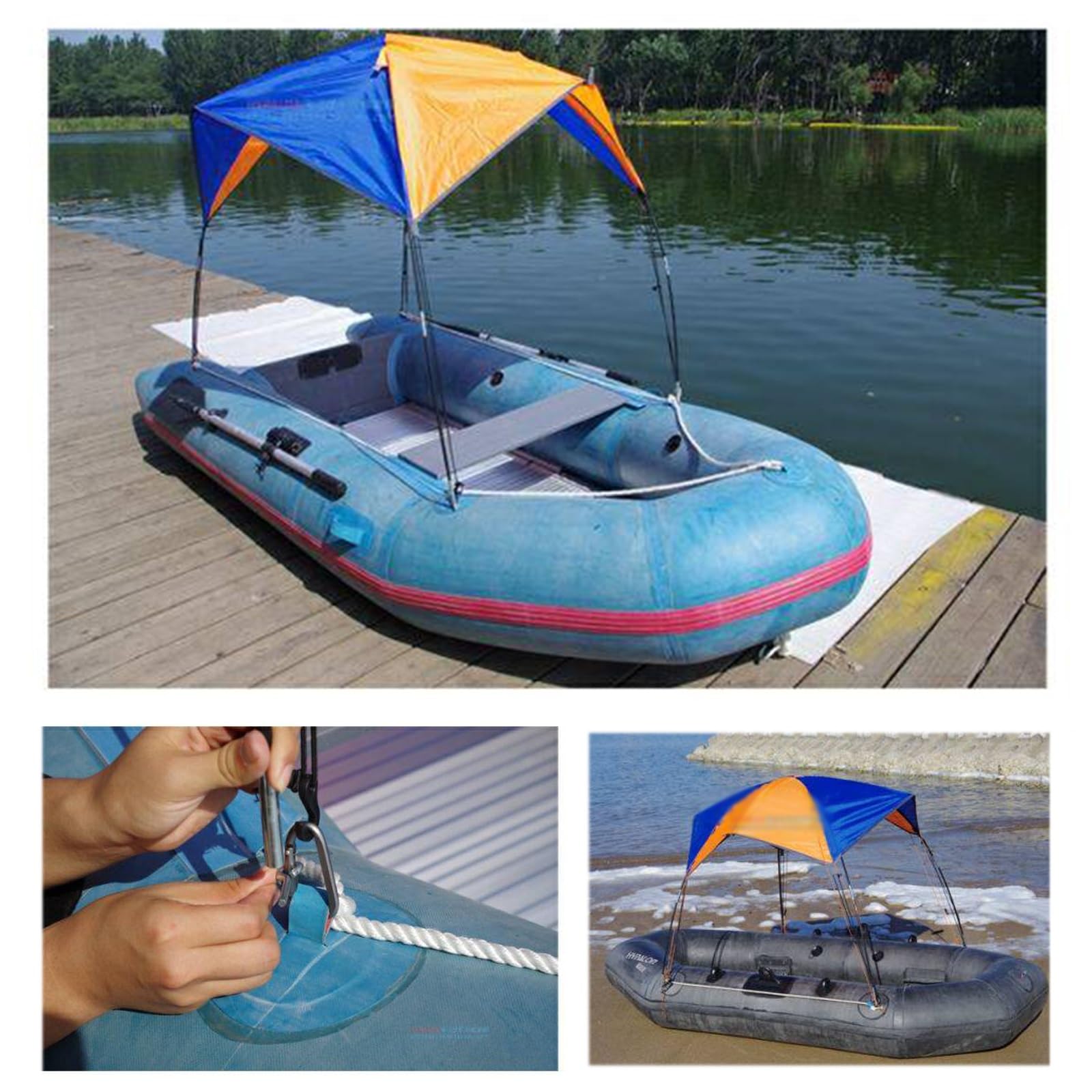 Tendalino per Barca, Parasole Pieghevole per Barca, Impermeabile e Antivento, Tendalino Gommone per Gommoni, Yacht, Barche da Pesca
