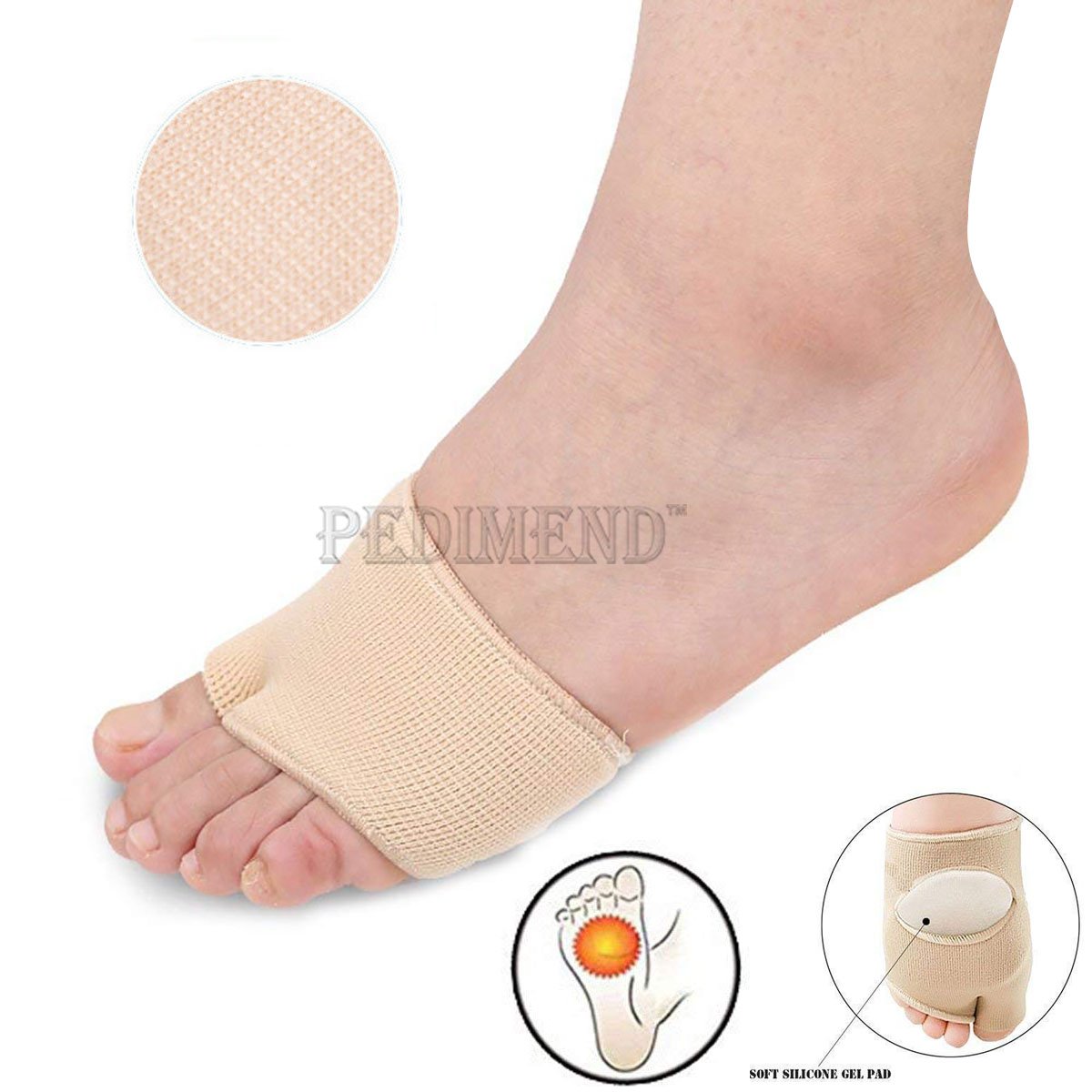 PEDIMEND Cuscino metatarsale (3 paia – 6 pezzi) | Protezione delle teste metatarsali dalla pressione | Neuroma Pad di Morton | Allevia la sensazione di bruciore, lenisce e previene calli/calli |
