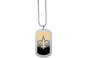 Saints Team NFL Licensed Stainless Steel Dog Tag Necklace