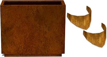 Decoroca 2pcs Corten Steel Hillside Planter Corten Steel Planter