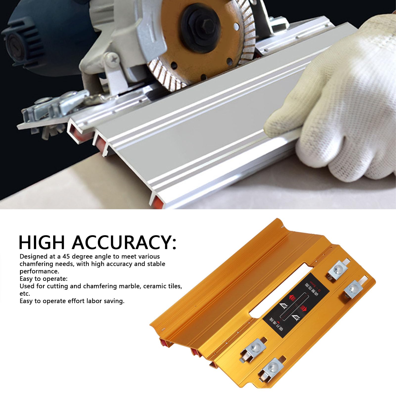 Tile Chamfering Machine, 45 Degree Tile Chamfering Tool for Cutting Ceramic Stone, Mini Ceramic Tile Chamfering Cutter for Marble