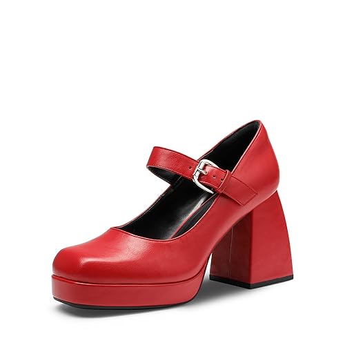 Women's High Chunky Mary Jane Block Heels