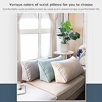 Vista 8 de Almohada de cabecera con protección de cintura, almohada de lectura, almohada triangular de cuña, cojín de espalda larga con funda extraíble