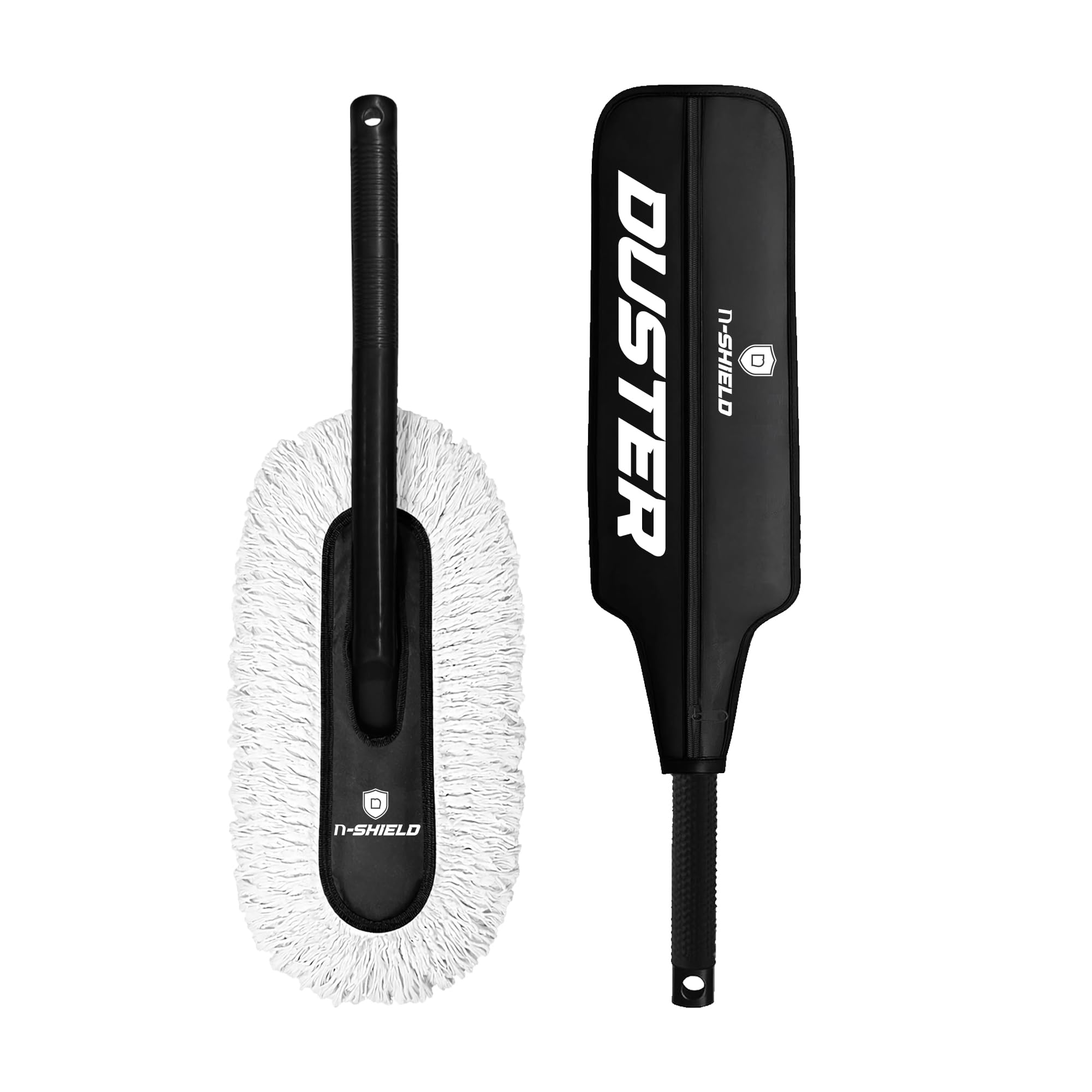 nippon paint car duster - lint-free & scratch-free car cleaner brush with long handle dry duster