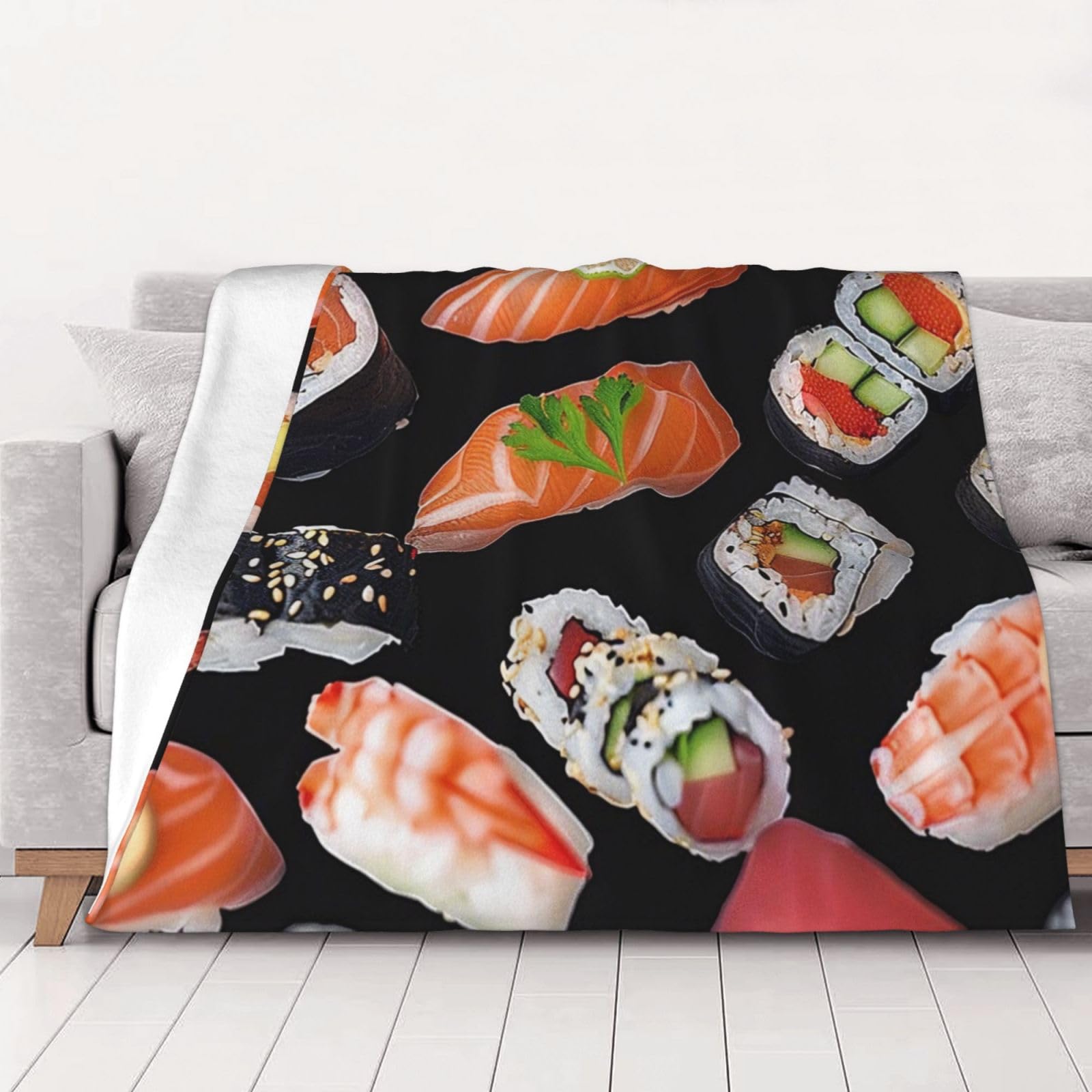 Couverture chaude sushi en flanelle contre le froid au bureau et au salon