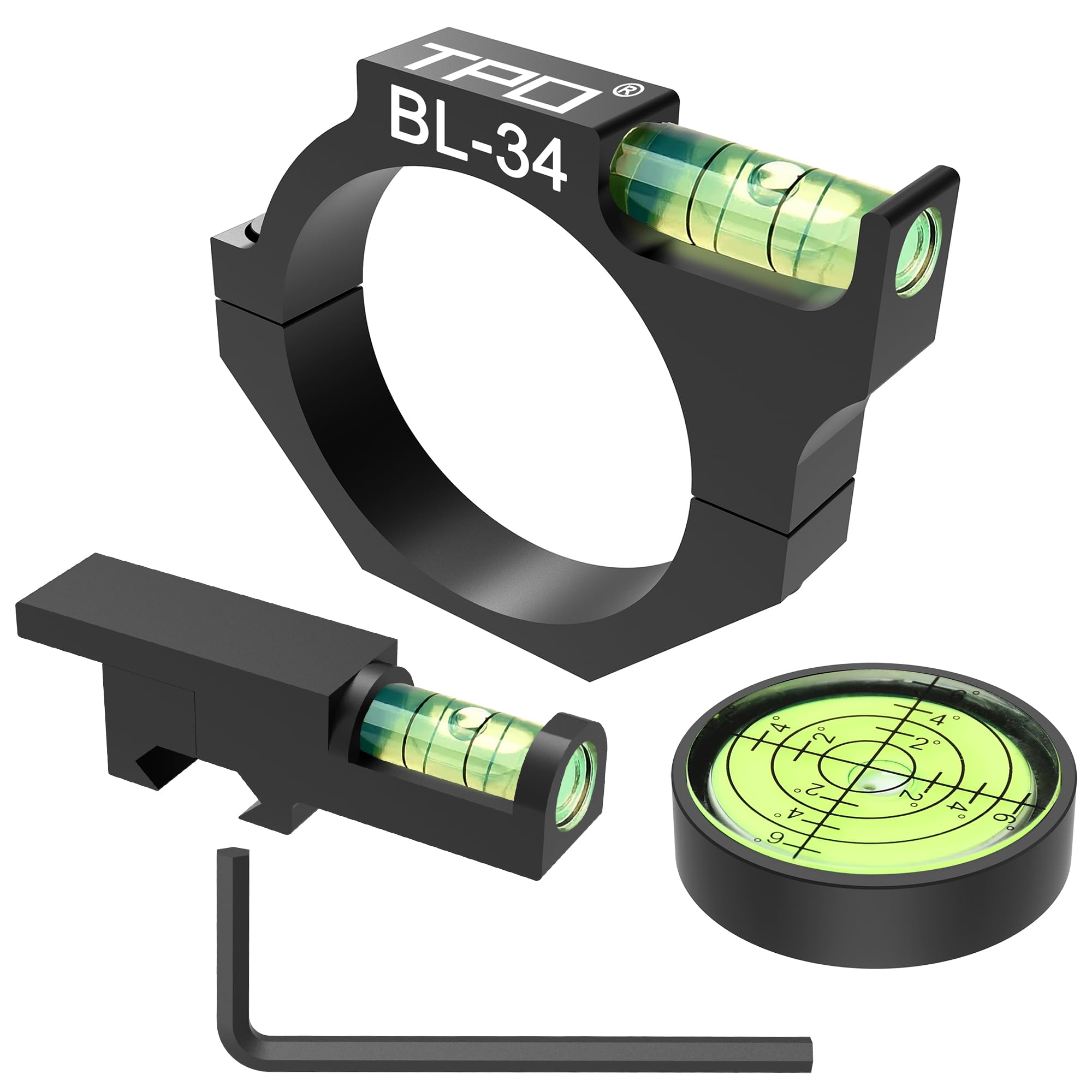 TPO 34mm Anti-Cant Scope Bubble Level for Precision Long-Range Shooting
