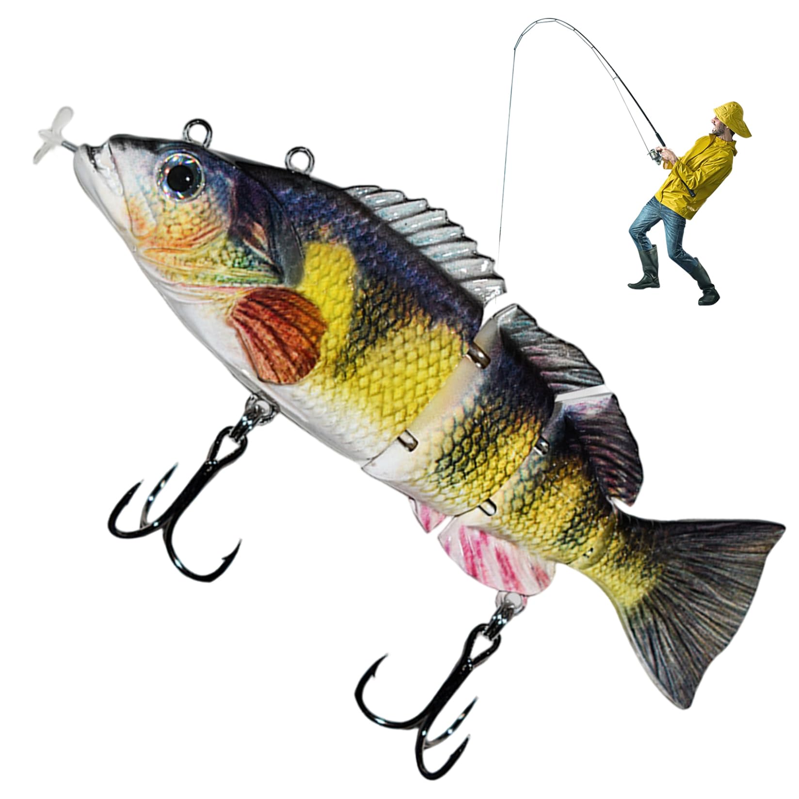 Leurre de pêche robotique avec de multiples articulations et éclairage LED pour gros poissons - 7
