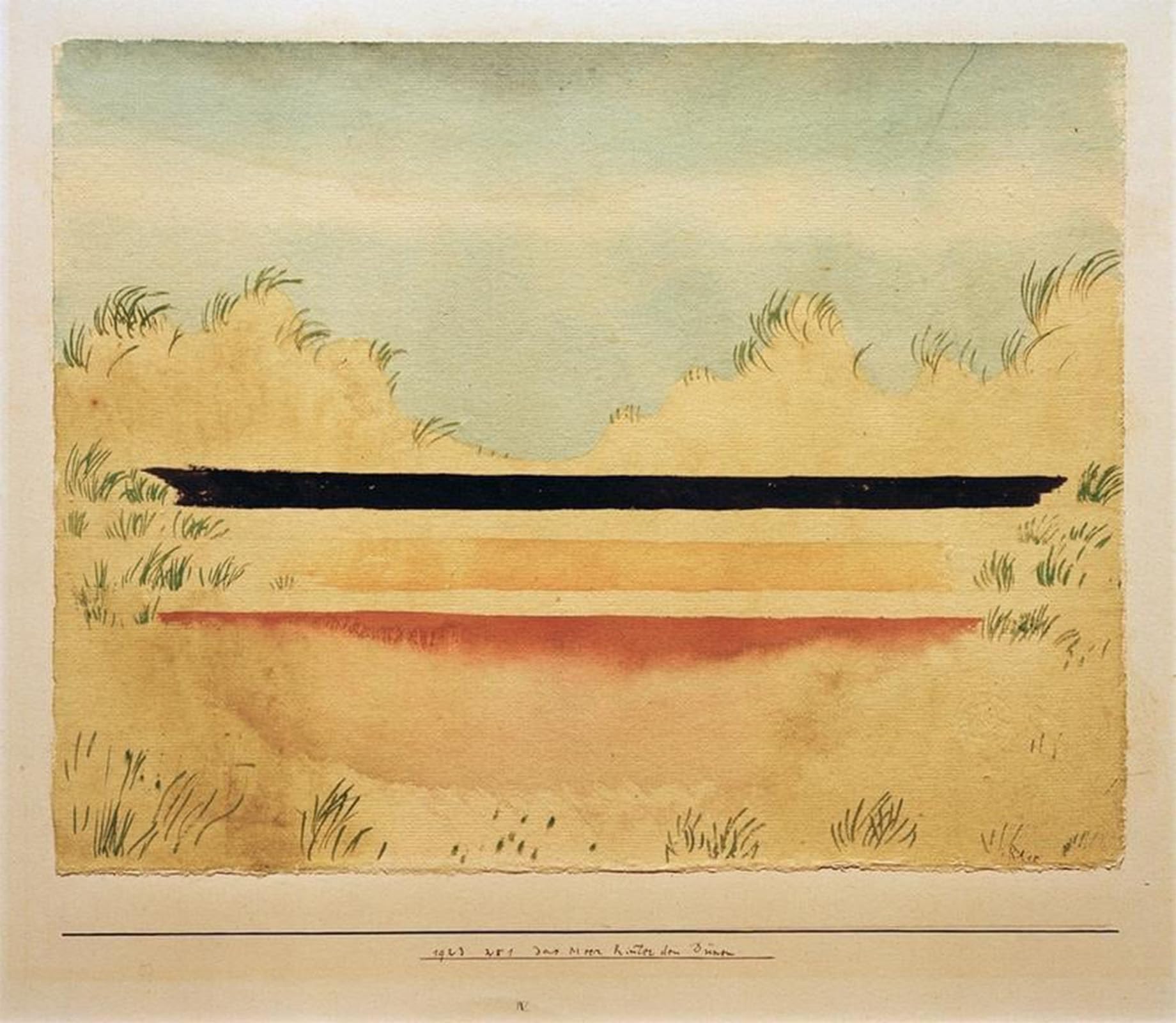 SERENDIPITP Vintage Wall Art Canvas Nordic Poster Canvas Print Picture The sea behind the dunes by Paul Klee Wall Art Poster for Home Decor 60x90cm