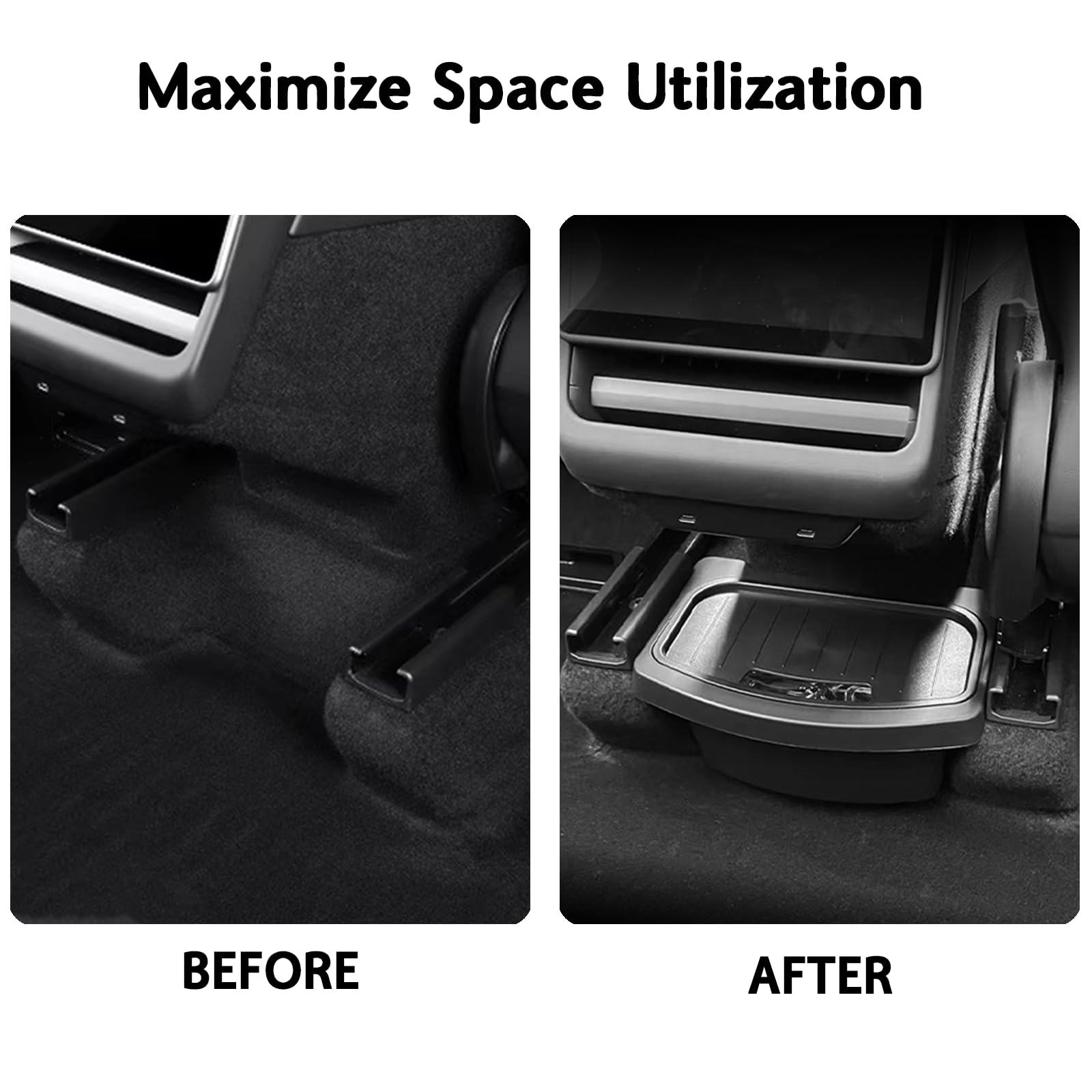 Console centrale posteriore Organizer per Tesla Model Y Juniper 2025 Scatola portaoggetti Posteriore Seconda fila Sedile Organizer Accessori Interni