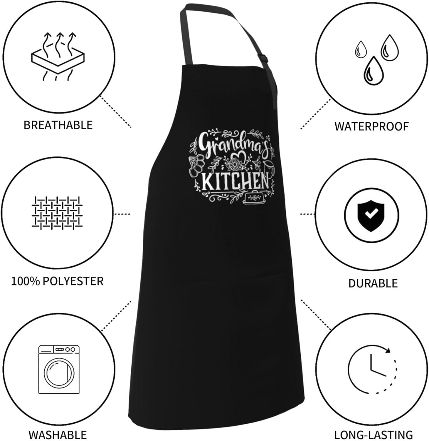 Funny Apron Adjustable Cooking Kitchen Chef Apron Funny Bib Aprons For Women Men - Image 3
