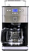 Cafetera Koolatron Kenmore Elite Grind and Brew - Molinillo incorporado, cafetera de goteo autom&aacute;tica, cafetera programable de 12 tazas, molinillo de frijoles y cafetera de caf&eacute; molido, Cafetera con Molino Integrade