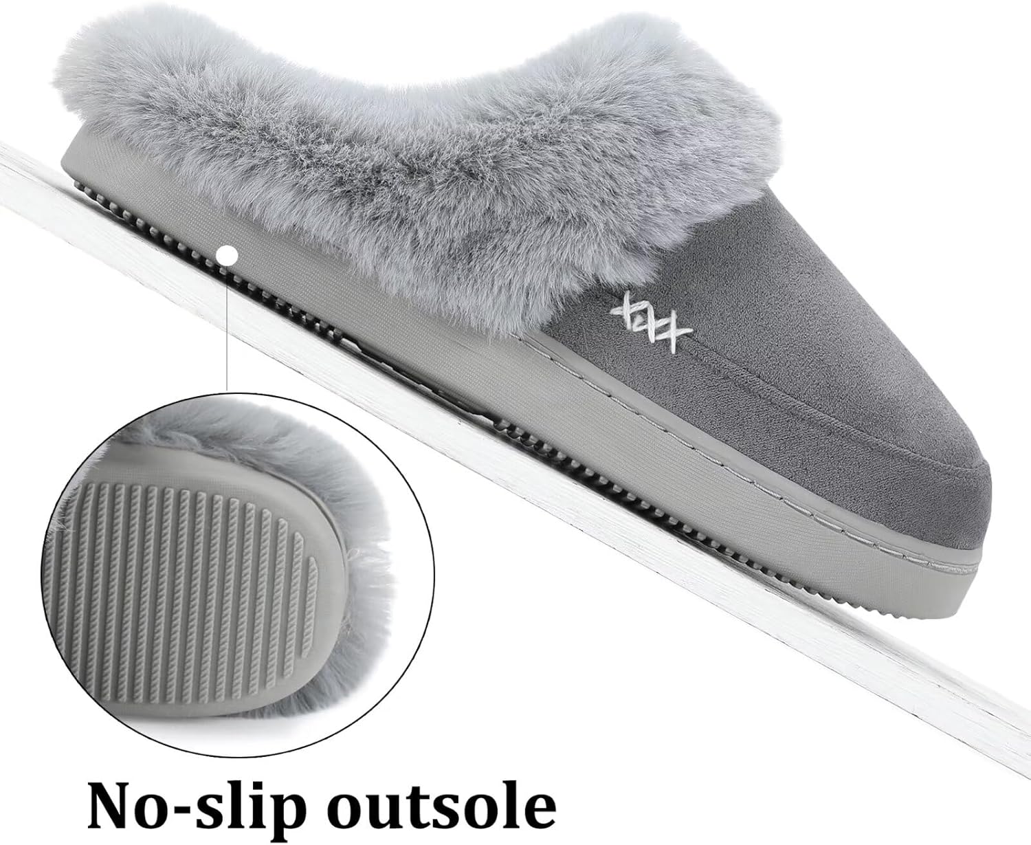 NineCiFun Women's and Men's Memory Foam House Slippers, Faux Fur Lined Indoor Fuzzy Slippers with No-slip Sole, Slip on Suede Home Shoes, Warm Winter Gift for Women & Men - Image 6