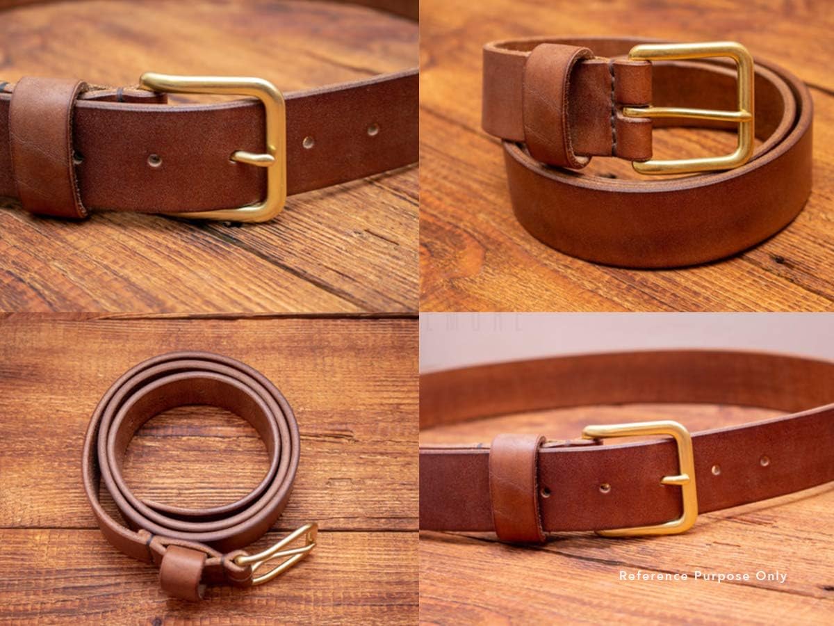 CRAFTMEMORE Solid Brass Belt Buckle 1.5 Inch Single Prong Square Belt Buckle for Replacement, DIY Leather Craft SCBB - Image 6