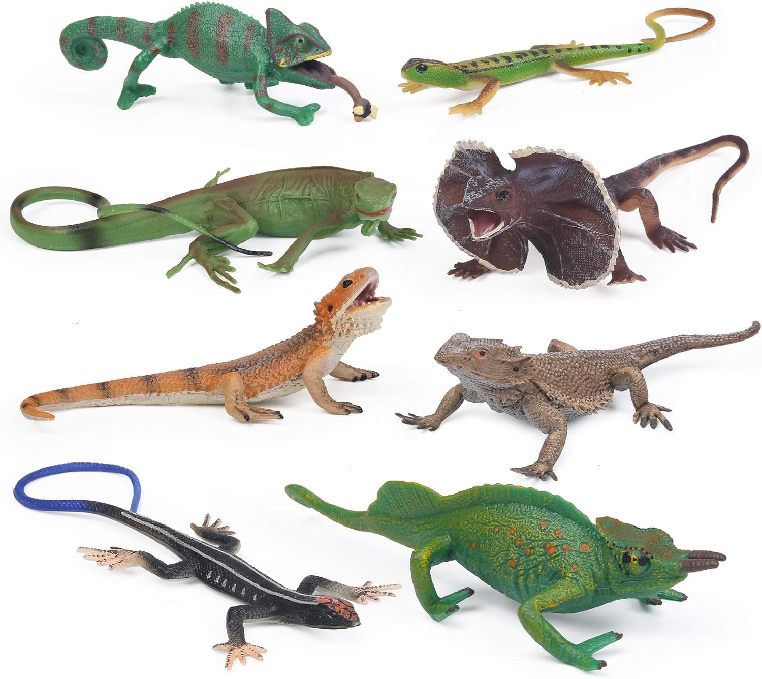 Urbane Chic 4 Lizard Animal Figurines Realistic Reptile Animal Figures Chameleon Prank Props Scary Toy Playset Wilde Life Creatures-Multicolor (B0CQTJ9VJD) Amazon Price History, Amazon Price Tracker