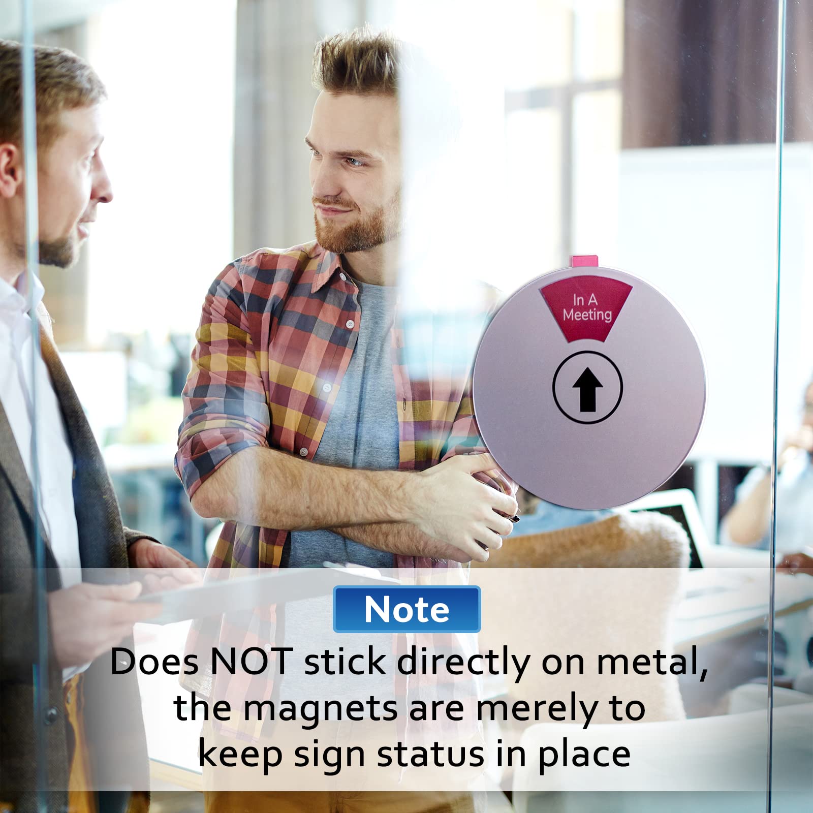 Büro-Türschild mit 6 Optionen, Aufschrift Do Not Disturb, Please Knock, In a Meeting, Will be Back Quick, 15.2 cm
