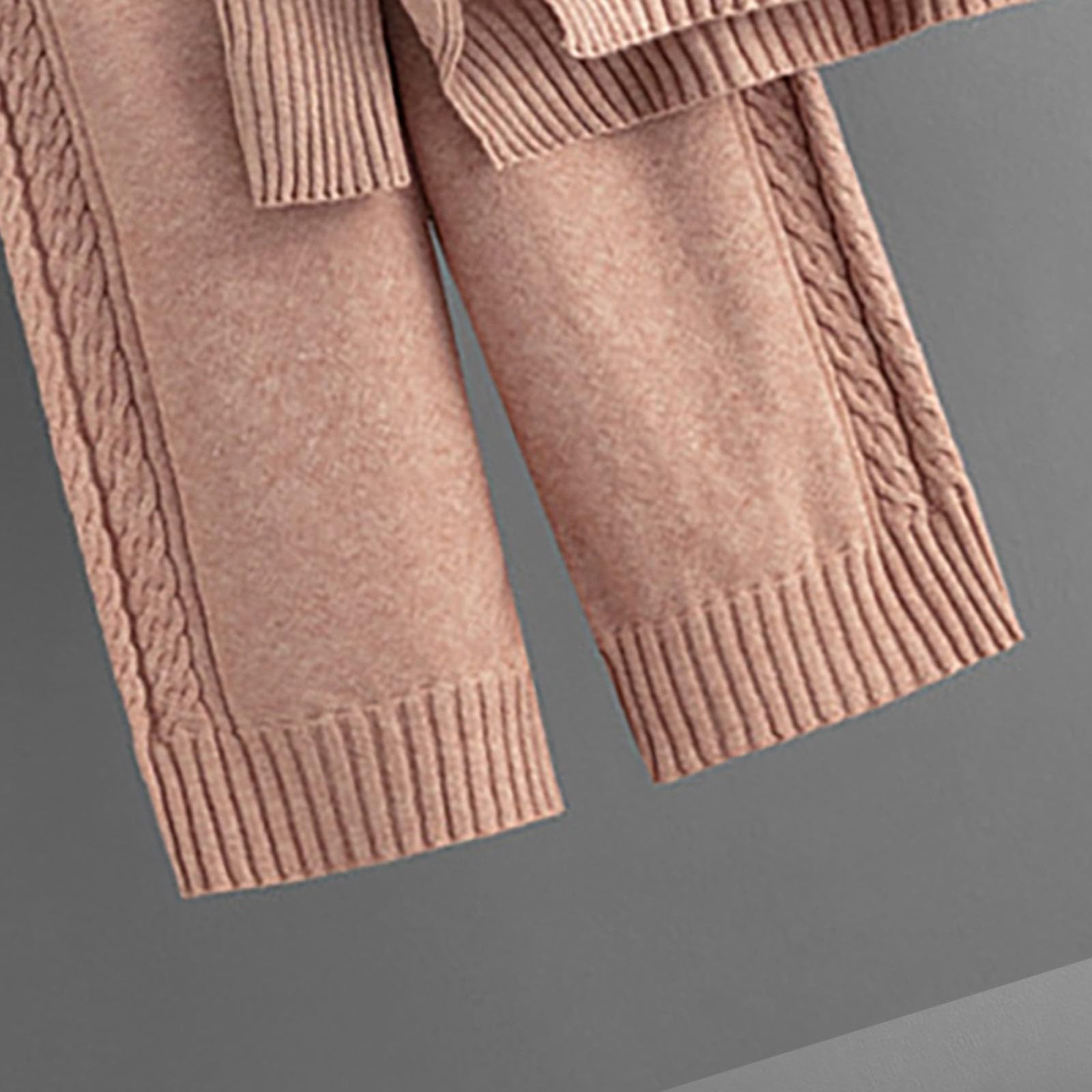 MJGkhiy Coordinato Tuta Donna In Maglia Casual Due Pezzi Completo Maglia E Pantalone Completo Tuta Elastico Cotone Maglioni Tuta Da Casa Invernale Donna Morbida
