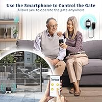 Vista 3 de TOPENS TC196 Tuya Control remoto WiFi para abridor automático de puerta batiente y corrediza, abridor de puerta de garaje con aplicación iOS