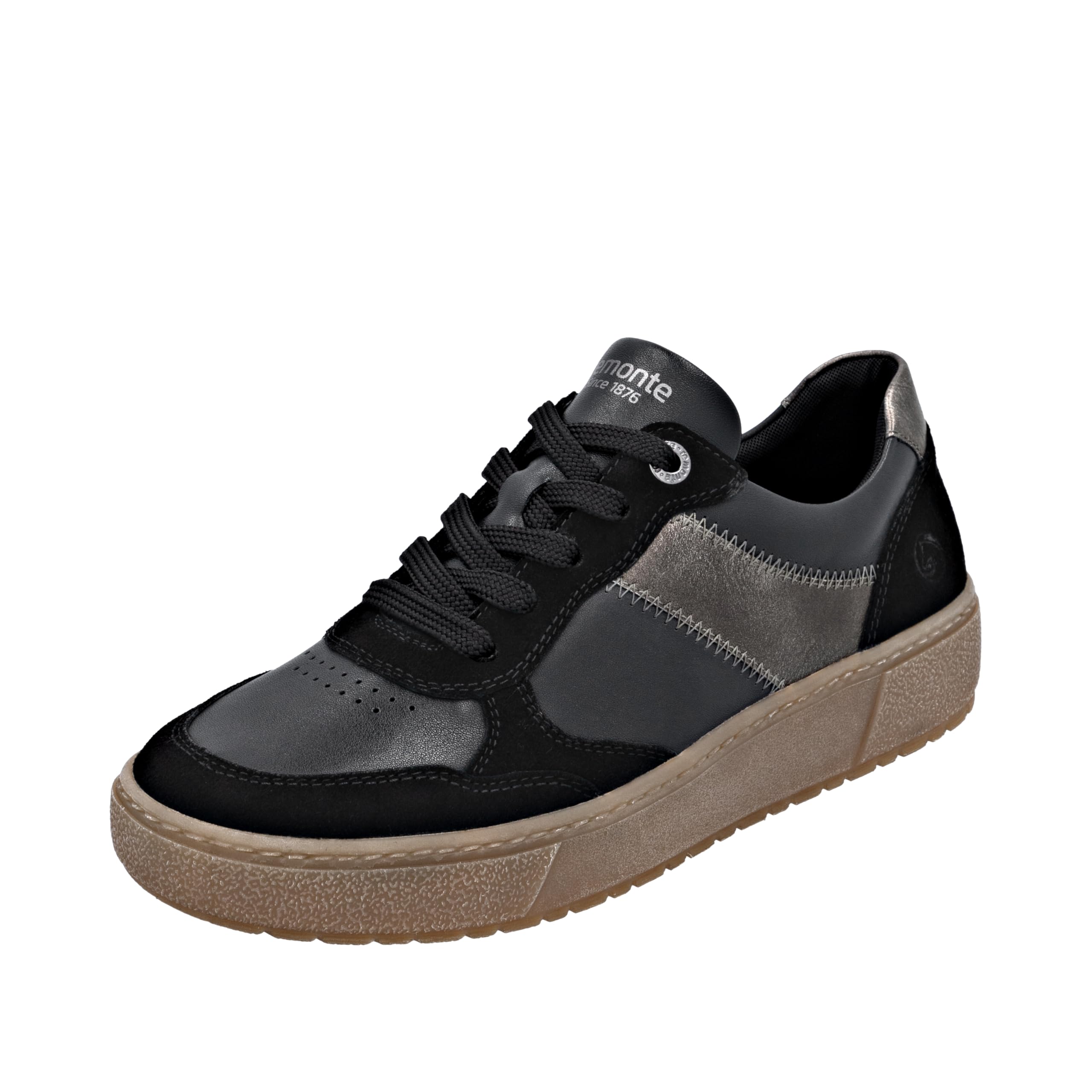 Remonte Women's D2T01 Low Trainers, Black, 41 EU, Black, 8.5 UK