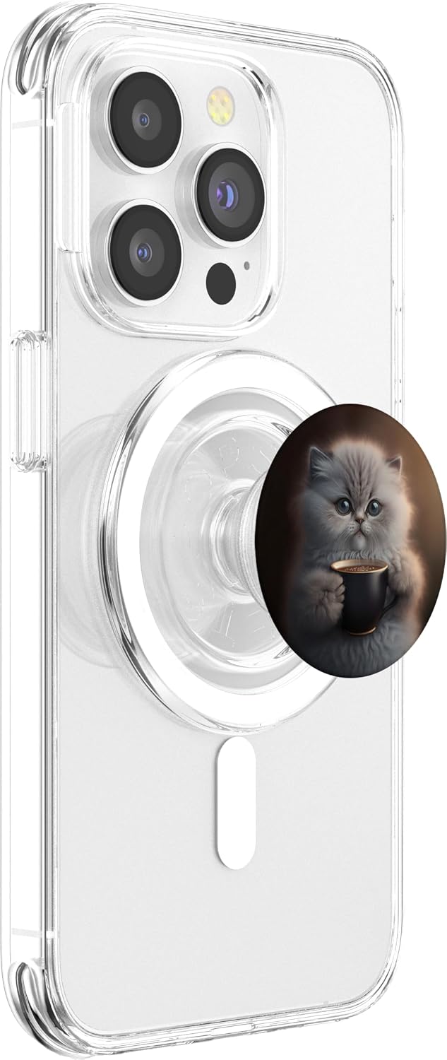 Coffee Cat Design for PopSockets MagSafe PopGrip for iPhone