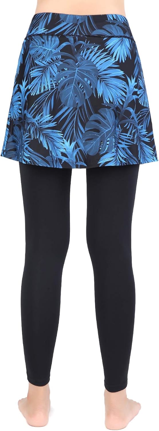 ANIVIVO Skirted Legging for Women, Yoga Legging with Skirts &Women Tennis Leggings Clothes Pockets