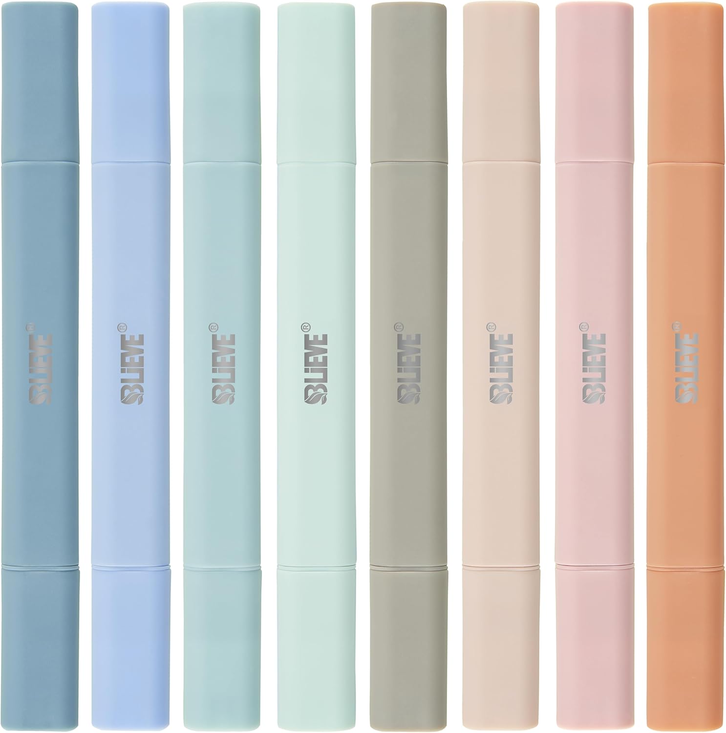 BLIEVE- Aesthetic Bible Highlighters No Bleed Through Assorted Colors, Cute Highlighter Dual Tip For Journaling Supplies And School Accessories, Bible Highlighters And Pens No Bleed (COASTAL DREAM)