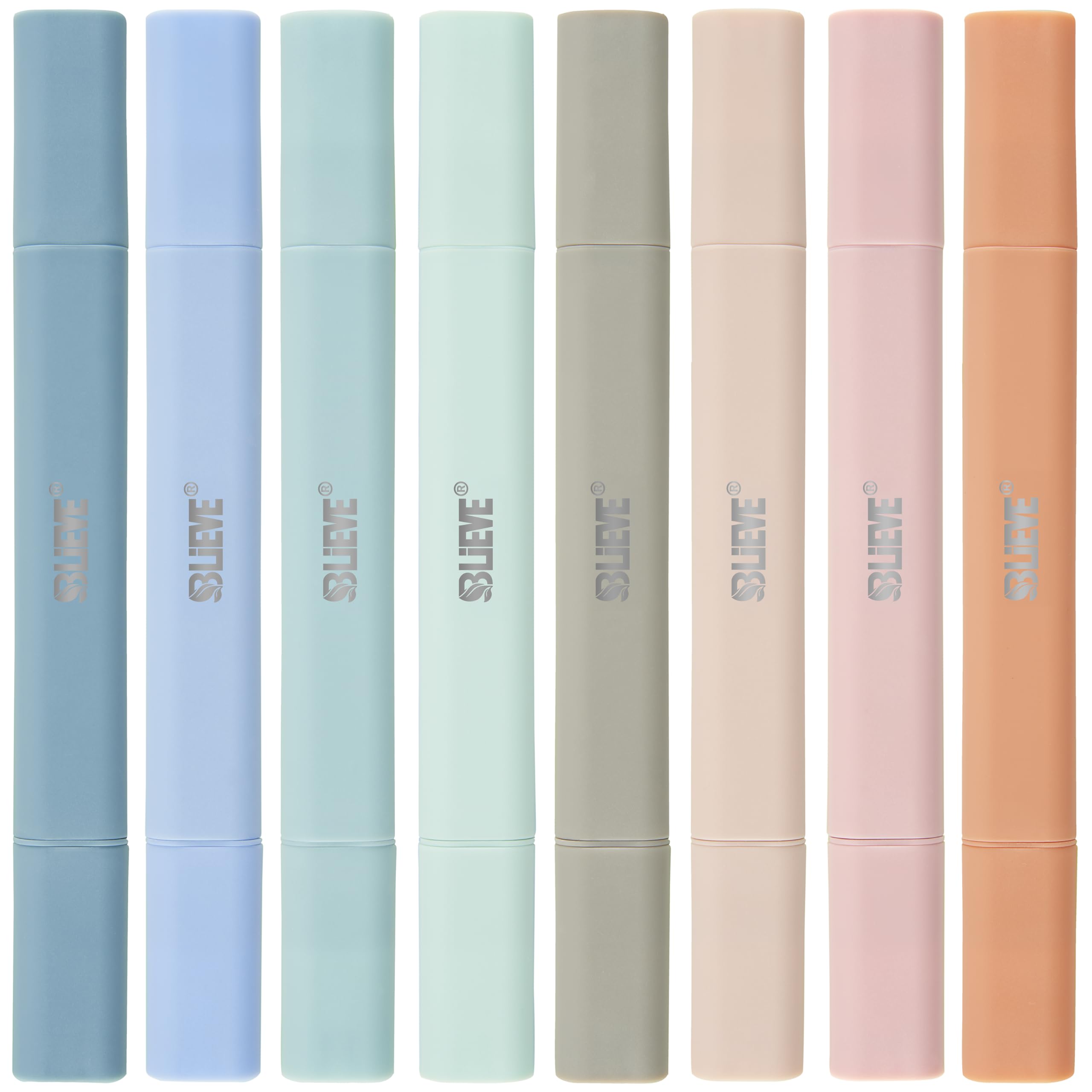 BLIEVE- Aesthetic Bible Highlighters No Bleed Through Assorted Colors, Cute Highlighter Dual Tip For Journaling Supplies And School Accessories, Bible Highlighters And Pens No Bleed (COASTAL DREAM)