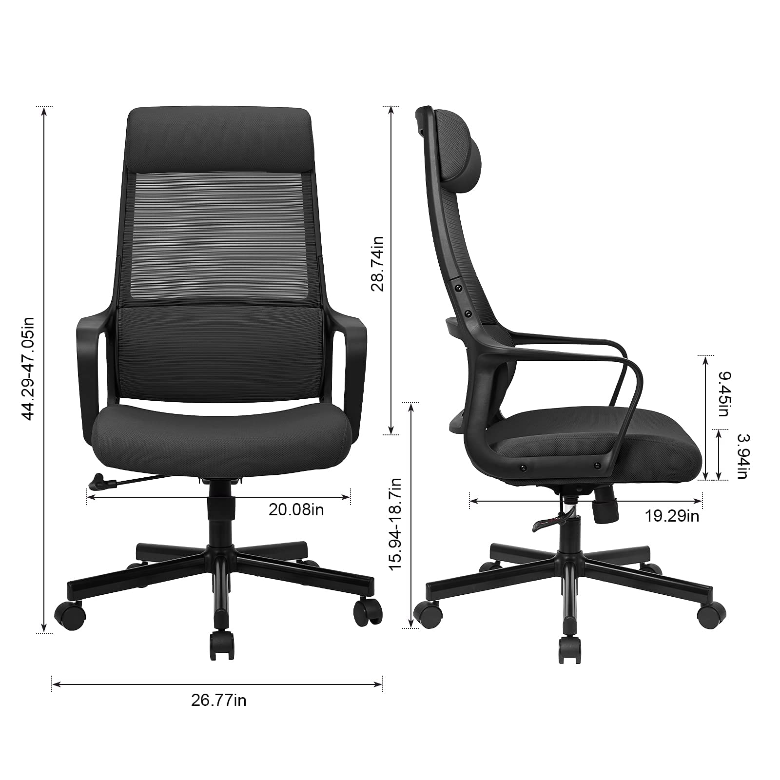 MELOKEA Ergonomic Office Chair, Executive Manager Desk Chairs with