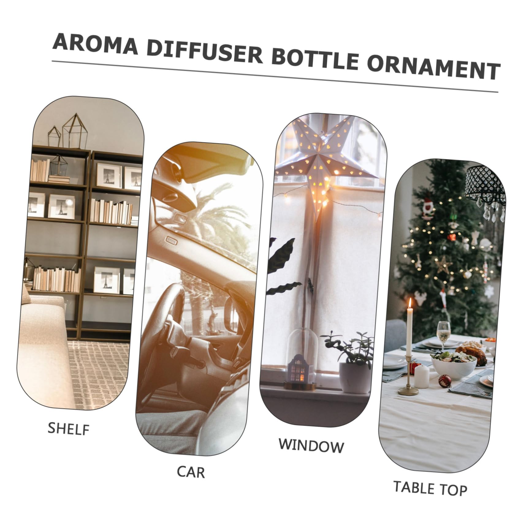 PRETYZOOM 60pezzi Bottiglie Per Auto Diffusori Per Essenziali Decorazioni Per Auto e Casa