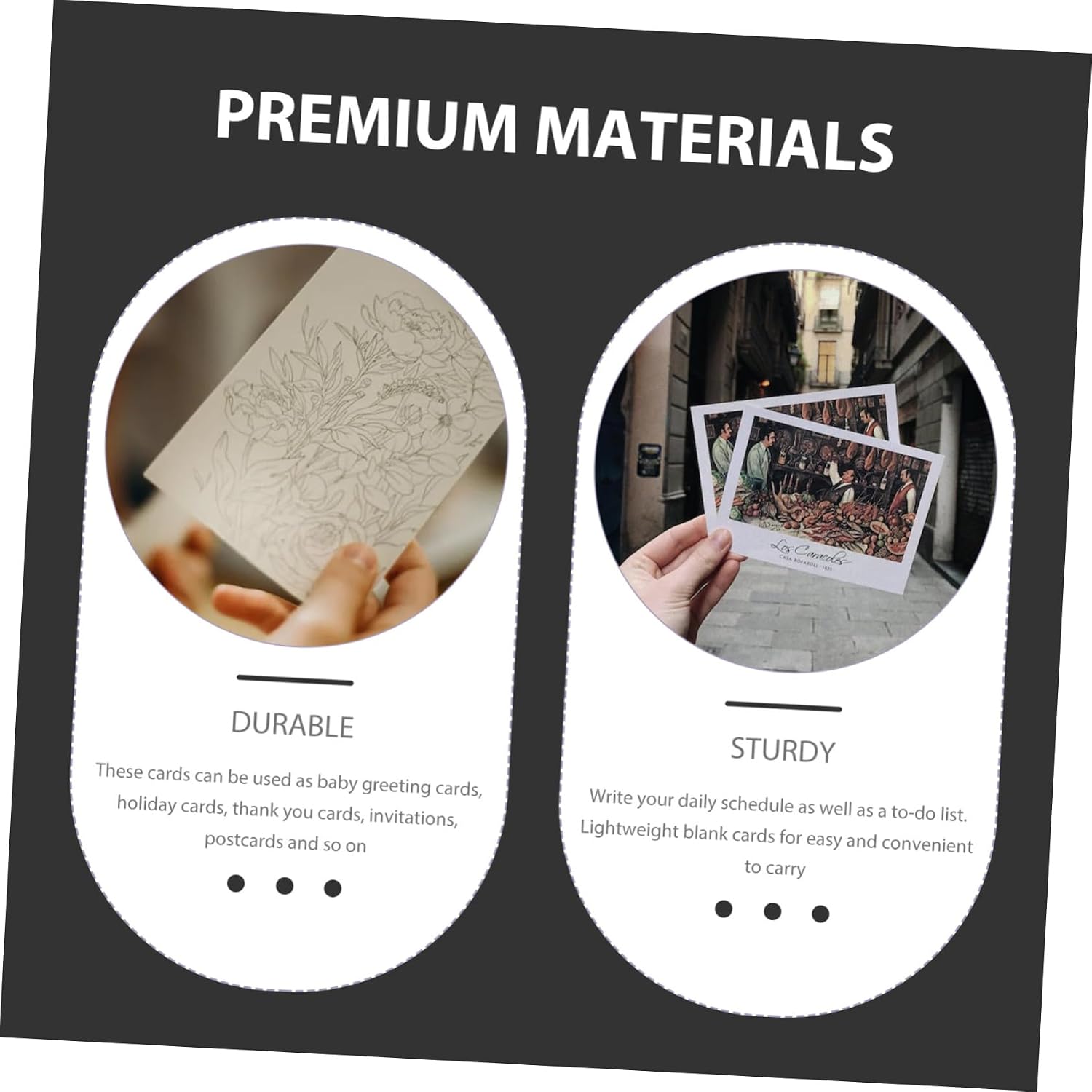 Angoily 240pcs DIY Blank Cards Double Sided Solid Color Note Cards for Messages Planning and Inspiration for School Office and Travel