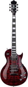 Electric Guitar,6 String Solid LP style Electric Guitar, Mahogany Body and Neck, Rosewood Fretboard, for Adults Professional Electric Guitar Red