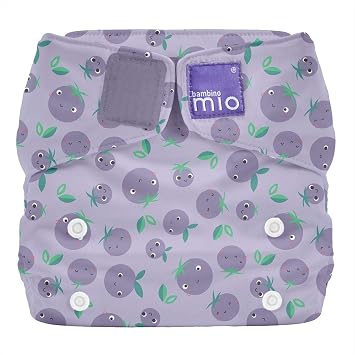 Bambino Mio, Miosolo Classic All-in-One Reusable Nappy, Eco Chemical Free Nappy Berry Bounce, One Size