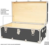 Vista 3 de Rhino Trunk & Case Baúl de campamento grande Armor – Cofre de almacenamiento seguro para dormitorio – Ideal para campamento de verano – Troncos