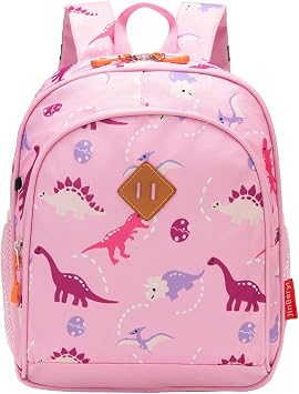 Toddler Backpack for Boys or Girls, Little Kids Backpack for Preschool or Kindergarten Dinosaur Pink, Small