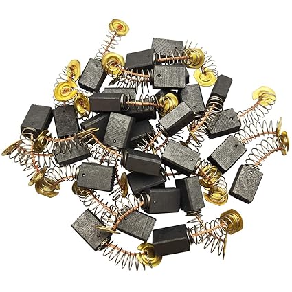 Sipery 30Pcs Motor Carbon Brush 6x9x12mm Angle Grinder Carbon Brushes 411# Replacement Generic Electric Motor Power Tool Part