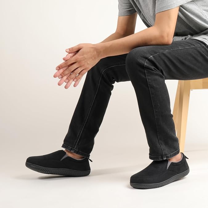 RockDove Men's Breathable Mesh Slipper with Nonslip Sole