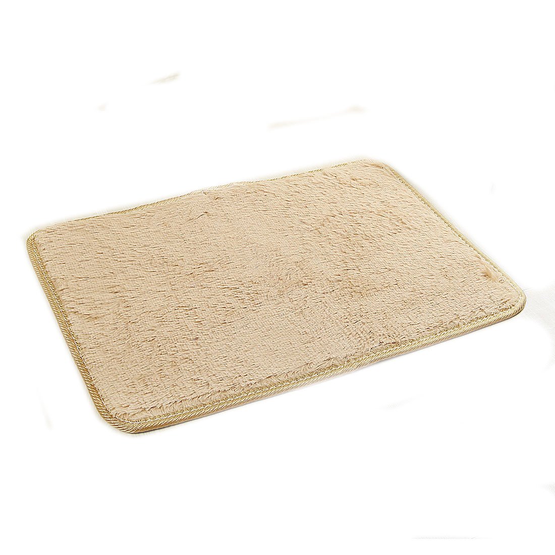 2 5cm Soft Fluffy Rugs Anti-Skid Shaggy Rug Floor Mat Dining Room Home Bedroom Carpet Khaki 40x60cm id