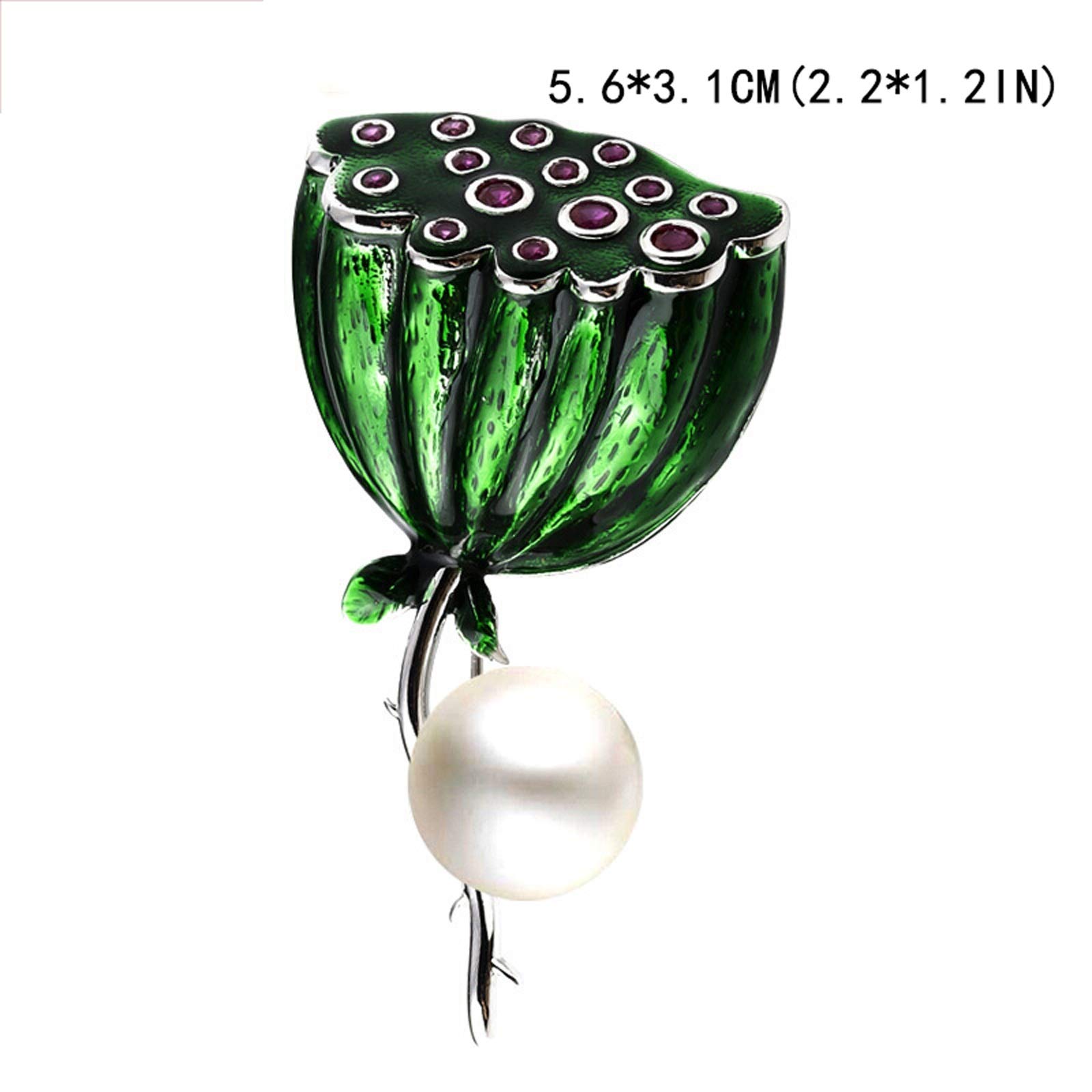 Broche de Mujer Broche de Loto para Mujer, Broches de Perlas de imitación de Todo fósforo, Broches para Chaqueta, Chal, suéter, Broches exquisitos