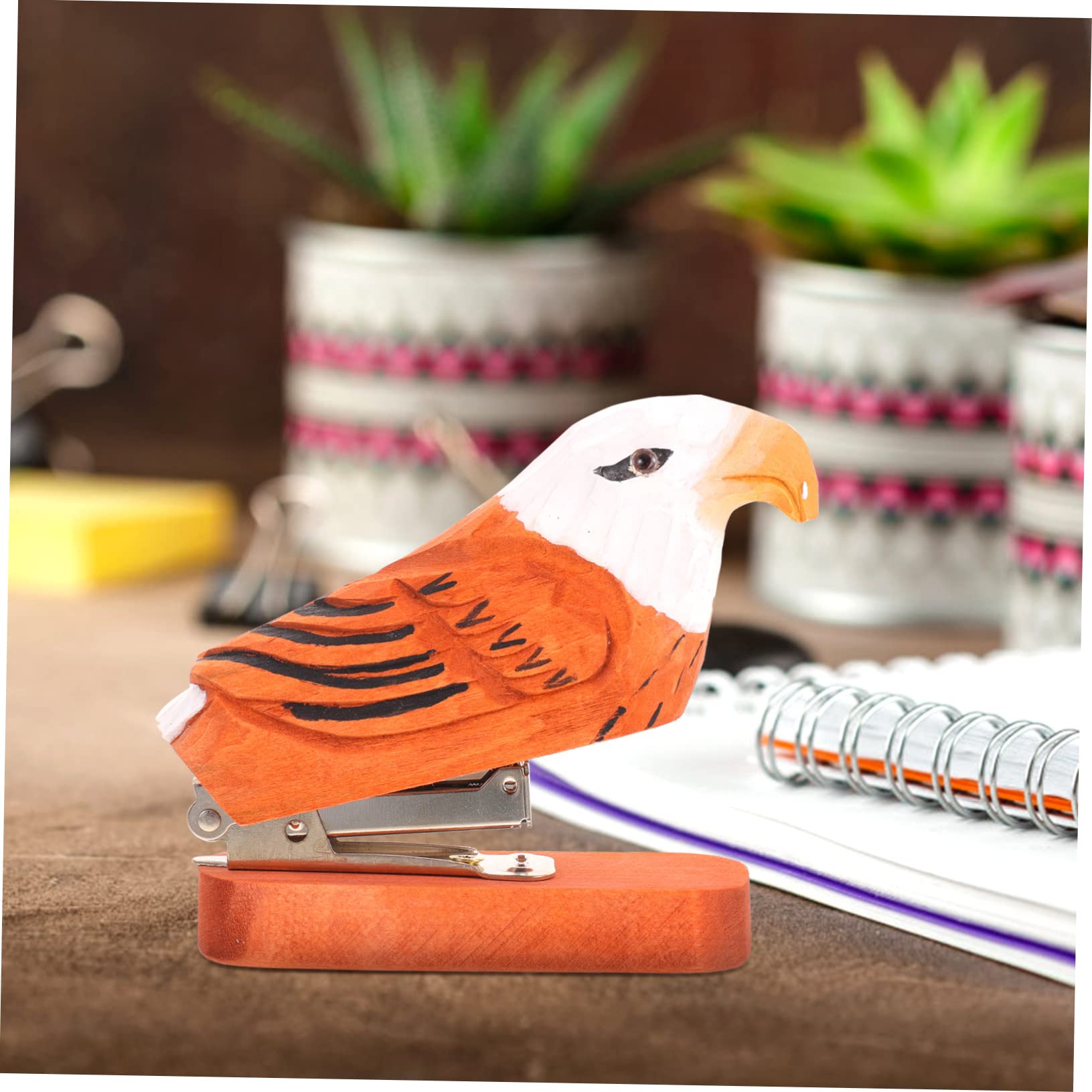 STOBOK 4stücke Tierförmiger Holzhefter Für Schreibtischzubehör Stapler Für Büro Und Zuhause Farbenfrohes Und Lustiges Design Büroaccessoires Für Und Mädchen