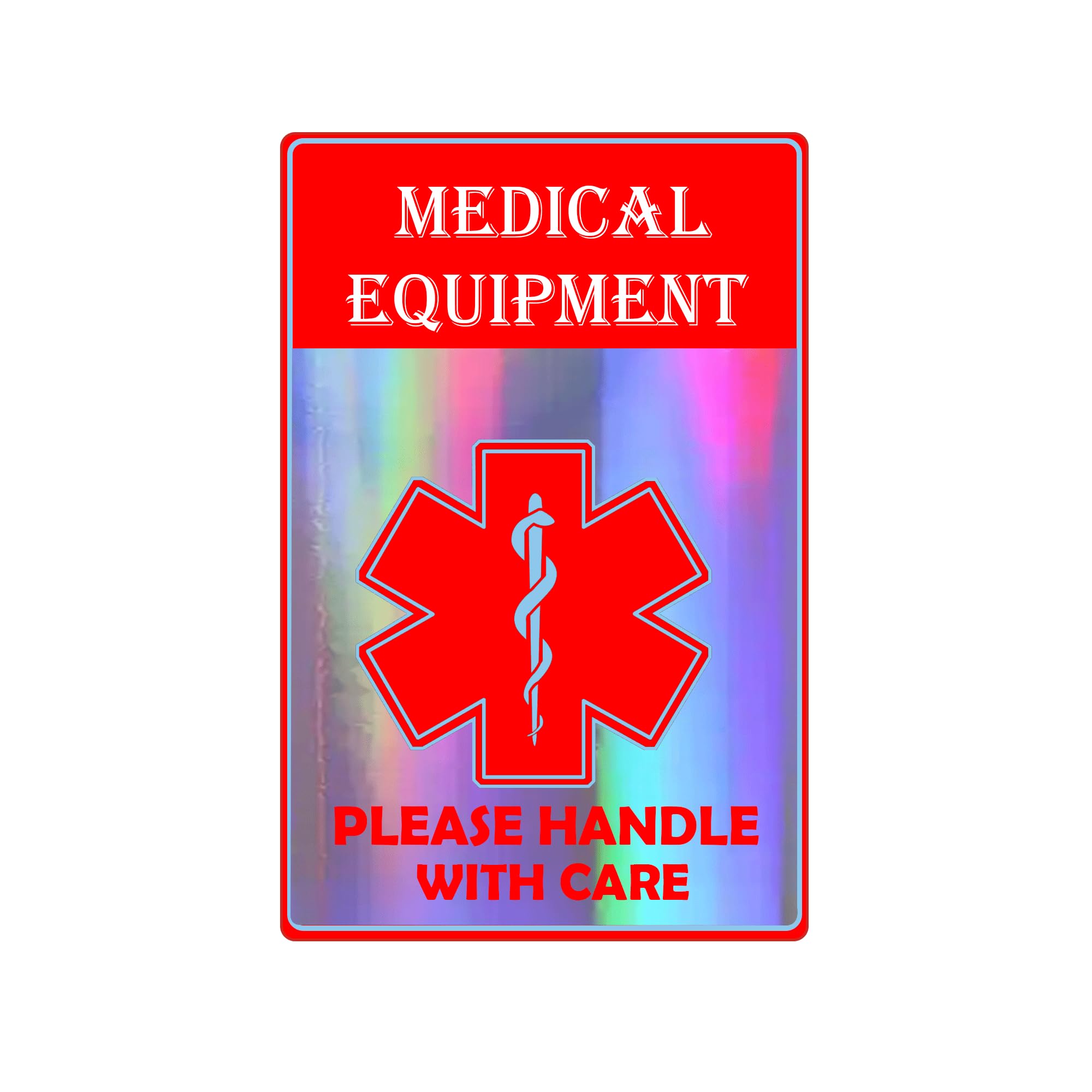 Medical Alert Equipment Luggage Tag Stickers 10 Pcs Handle with Care Labels Medical Stickers Fragile Medical Equipment Labels Medicals Supplies Warning Sticker for Luggage Medical Supplies