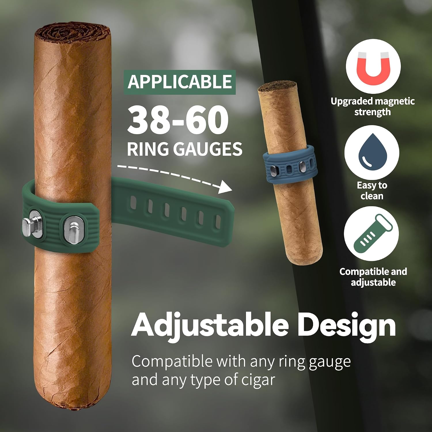 Cigar Holder for Golf Cart - Convenient Cigar Holder with Magnetic and Adjustable Design - Hands-Free Magnetic Cigar Holder for Golfing, Grilling, Fishing, Travel, and Outdoor Adventures image 2