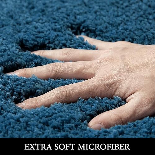 Miniatura 9 de MIULEE Alfombras de baño absorbentes, suaves y pequeñas, antideslizantes y de secado rápido para baño, bañera, duchas, alfombra lavable a máquina