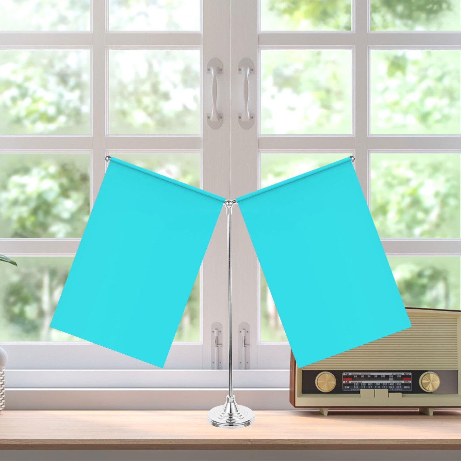 Milisten Office Desk Flag Stand Lightweight Round Flag Holder For Indoor Use Base For Decor