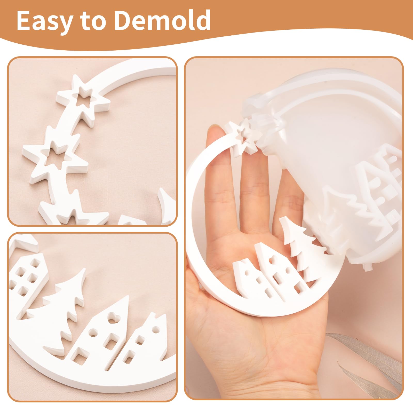 Moule En Silicone Pour Bougie Moules Silicone 3D Fleurs Lot De 6 Moules En Silicone 3D Fleurs Et Feuilles - Pour Pâtisserie, Chocolat, Savon - Résistant -40°C à 220°C Moules 3D Fleurs