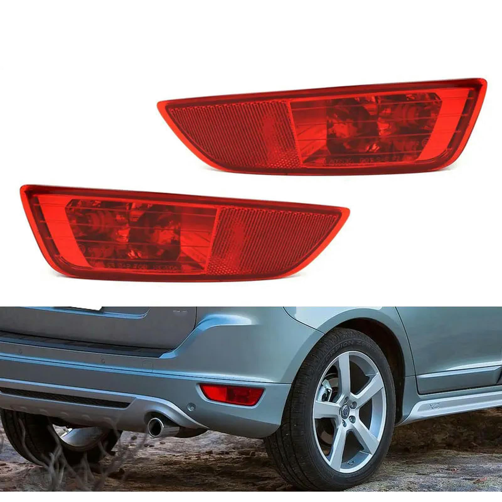 HZTKXADV Car Rear Bumper Tail Light Lamp Cover Reflector for Volvo XC60 2008 2009 2010 2011 2012 2013