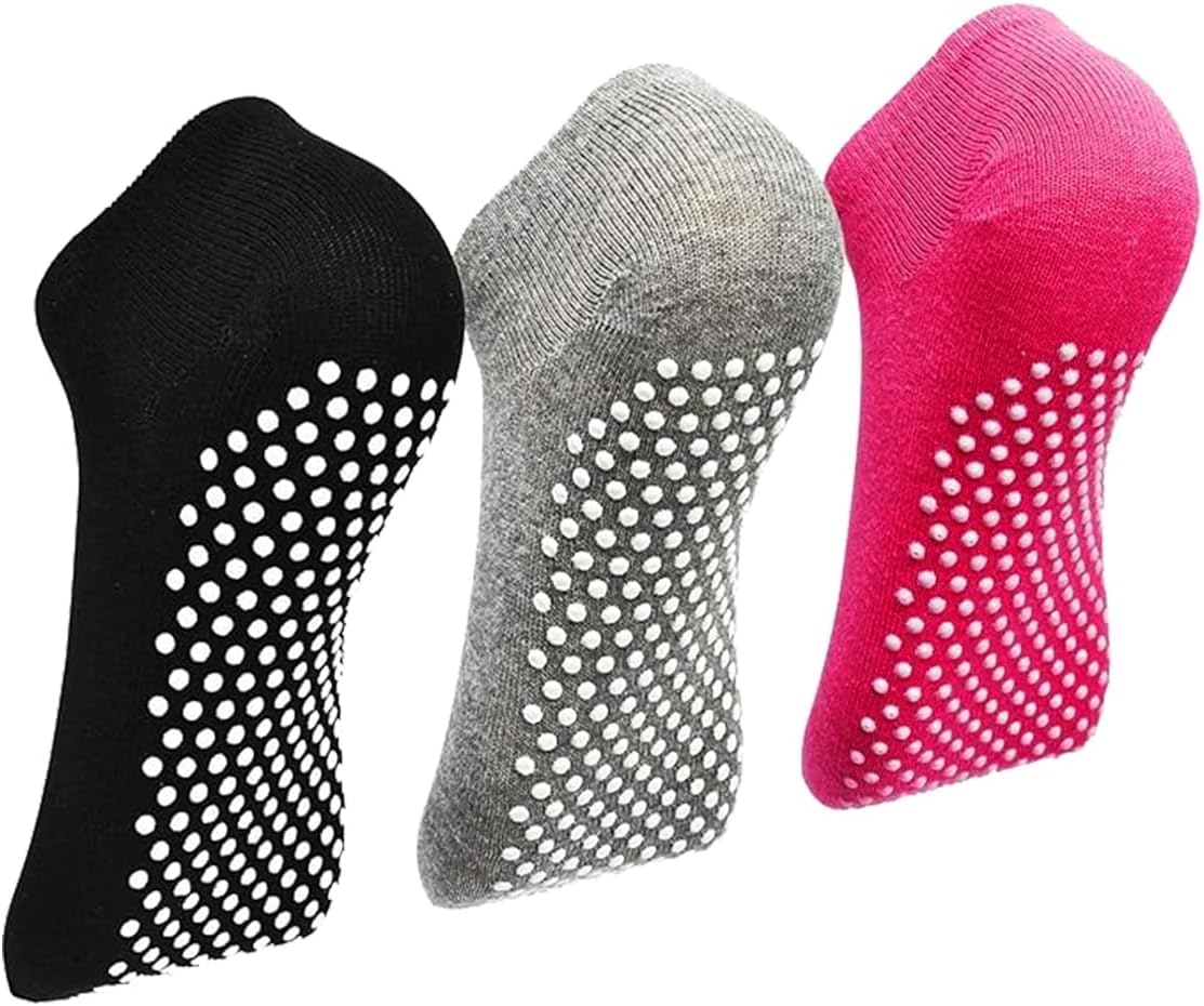 ELUTONGYoga Socks Non Slip Socks with Grips 3-6 Pairs Non Skid Pilates Ballet Barre Hospital Socks for Women