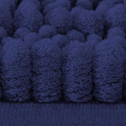 Miniatura 76 de Smiry Alfombras de Baño 24 x 16 pulgadas, Tapetes de Baño de Chenilla Extra Suaves y Absorbentes, Respaldo de Goma Antideslizante, Lavable a Azul