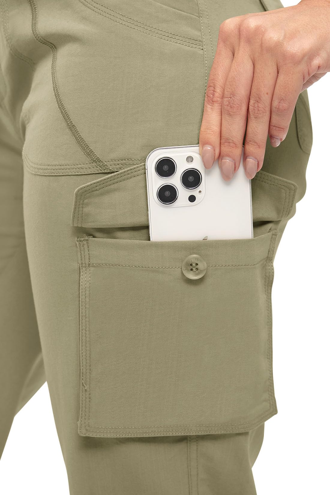 YSENTO Pantalones de senderismo para mujer, pantalones de verano 3/4, pantalones capri, ligeros, elásticos, de trekking, pantalones funcionales